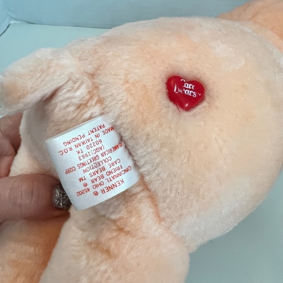 983 Care Bears Friend Bear 13" Peach Plush Sunflowers Kenner Vintage CLEAN - Picture 3 of 4